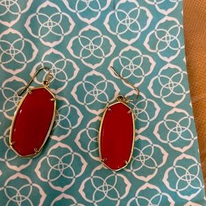 Kendra Scott red and gold Dani earrings